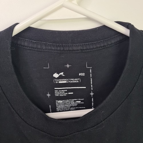 Pokemon Men's x Fragment Thunderbolt Project T-shirt Short Sleeve Black Sz M - Picture 4 of 8