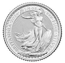 1/4 Oz Silver Britannia .999 Fine A WNSUM Auction