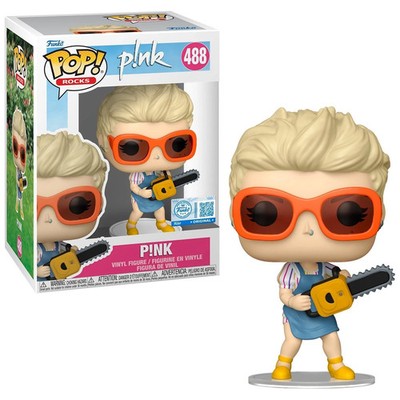 Funko Pop! Pink with Chainsaw #488 Exclusive Vinyl Figure +