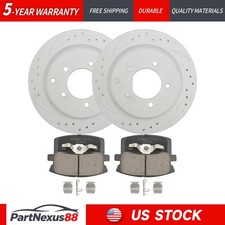 Rear DRILLED Rotors Brake Pads Kit FOR Dodge ...