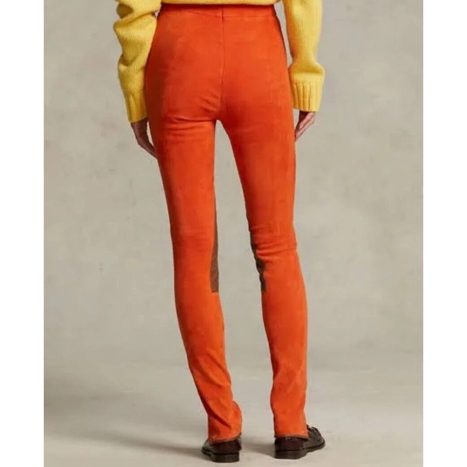 Polo Ralph Lauren Women’s Riding Leggings Lambskin Suede Jodhpur Size-S/Uk8 BNWT - Image 3 of 4