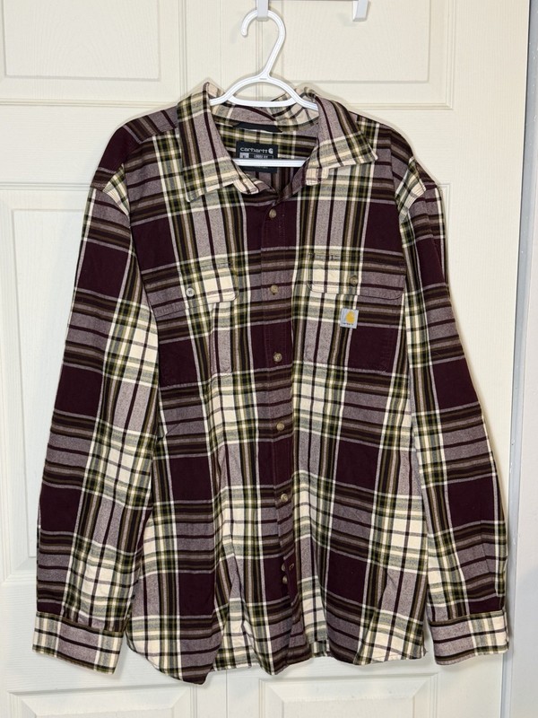 Carhartt Men’s XL Heavyweight Flannel Button Down Shirt