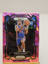 MARCUS SASSER 2023-24 Panini Prizm Set Pink Ice + Silver # 174 Rookie Card . rookie card picture