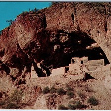 c1960s Apache Trail, AZ Cliff Dwelling Chrome Postcard Native Ruins A103