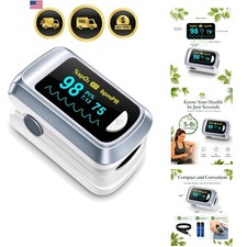 Fingertip Pulse Oximeter Blood Oxygen Saturation Monitor Pulse Ox, Heart Rate...