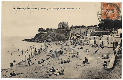 Old postcard ''ST QUAY PORTRIEUX - La Plage de la Comtesse 