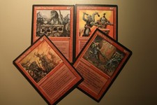 TCG MtG FALLEN EMPIRES: 4x Goblin War Drums (MIX) - Excellent - Mint