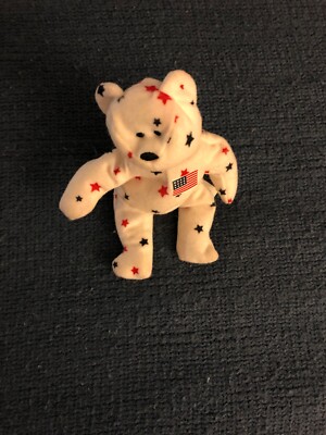 UNIQUE RARE FIND: Ty Beanie Baby 1993,Glory The Bear,TAG ERRORS,See Description