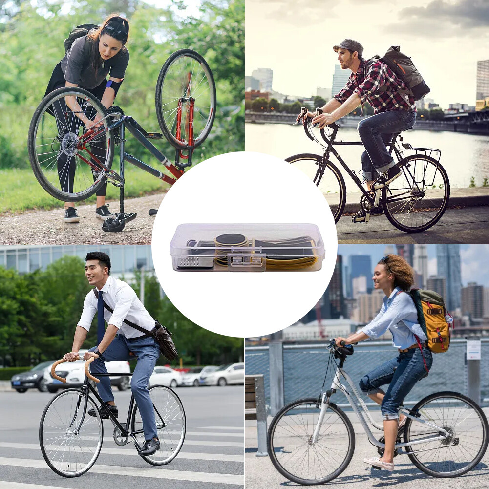 30pcs Bicycle Tyre GluePatch SelfLever Bike Puncture Repair Kit eBay