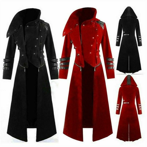 steampunk jacket red