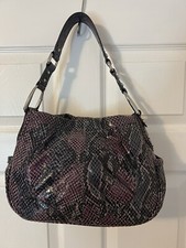 B. MAKOWSKY Purple/Multi Snakeskin Looking Le...