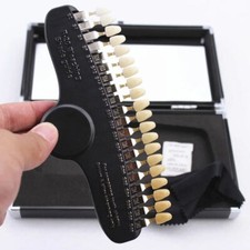 Whiten 3D Teeth Shade Guide Color Comparator Colorimetric Plate 20 Colors Mirror