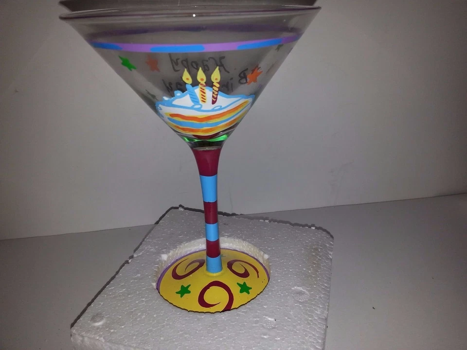 Happy Birthday 10 Oz Martini Glass New In Original Box - Image 3 of 4