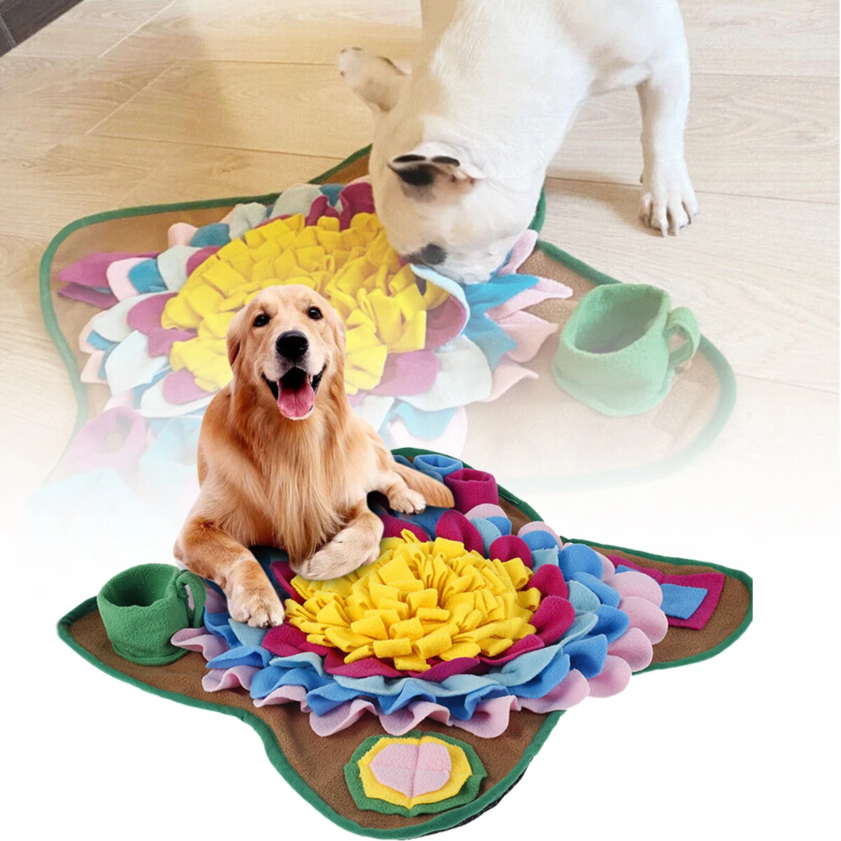 Pet Dog Snuffle Mat Toy Sniffing Treat Puzzle Feeder Foraging Nose