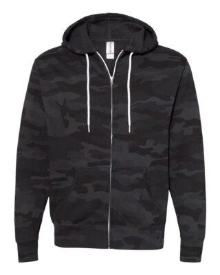 Independent Trading Co. AFX90UNZ Unisex Lightweight Full-Zip Hooded Sweatshirt