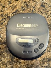 Sony Discman ESP CD Player Model D-345 Mega Bass As Is For Parts Or Repair