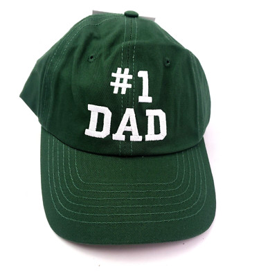 Dalix #1 DAD Fathers Day Adult Mens Green Adjustable Strapback Dad Cap Hat
