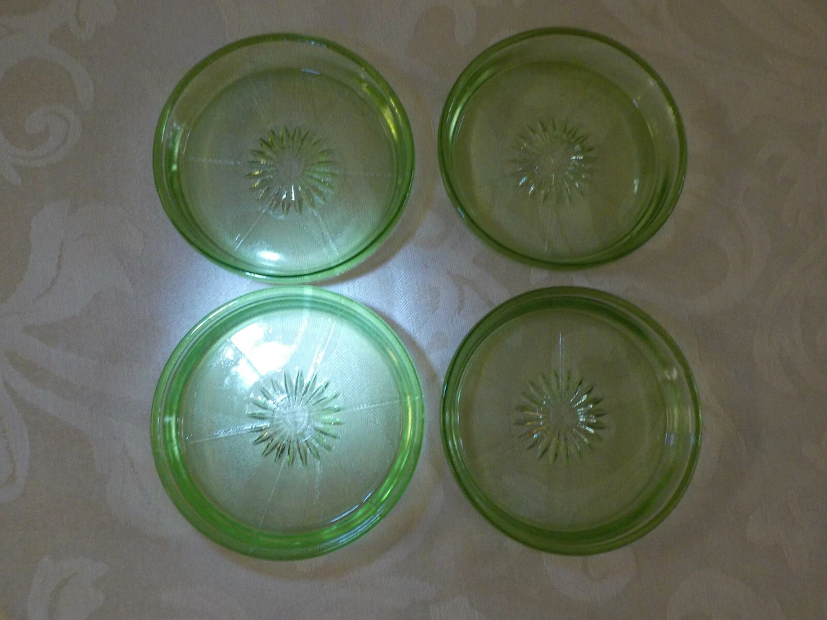 Green on sale glass coasters