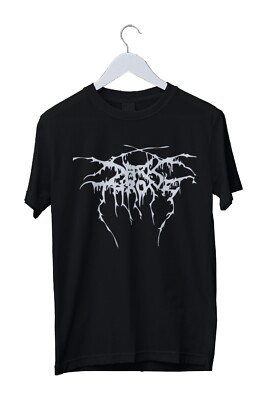 DARK THRONE Black T-Shirt  Size Small Classic Death Metal Rock Band Music Logo 