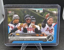 Atlanta Braves Serie Mundial Campeones Desfile Topps Ahora Azul Paralelo OS-02 SP 38/49