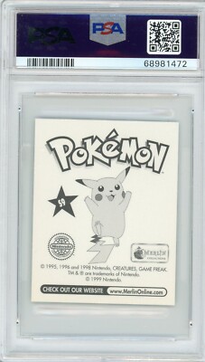 1999 Merlin Pokemon Album Stickers Silver Prism Paras #S9 PSA 8 | eBay