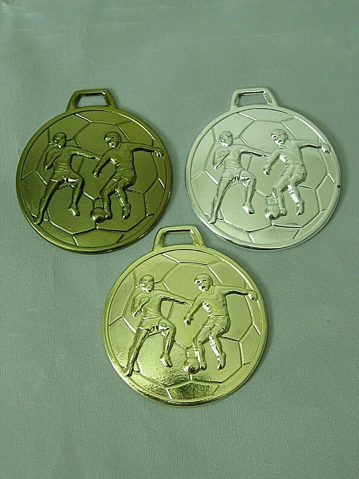STIEBER FUSSBALL MEDAILLEN in 3 versch. Farben, Einzeln und als Set + inkl. Halsband+