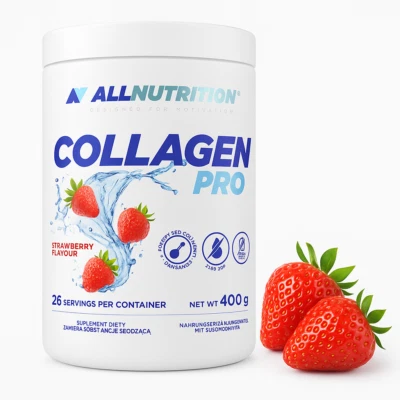 Allnutrition  Collagen Pro Kollagen mit Vitaminen + Adaptogenen 400 g Erdbeere - Bild 1 von 2