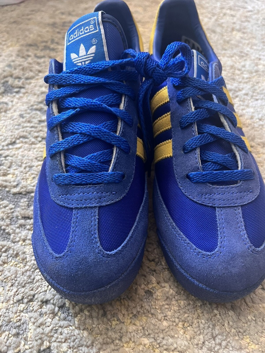 Vintage adidas Zurro Jogging SPZL Bold Blue Yellow Size 3 1/2 