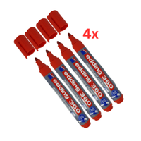 Edding 360 Rot 4 Stifte Whiteboard Marker Flipchartstift Folienstift Marker