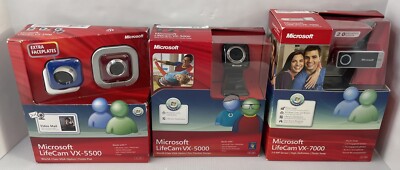 Microsoft Lifecam VX 5000, 5500 & 7000 Windows Messenger MSN Camera Lot VISTA
