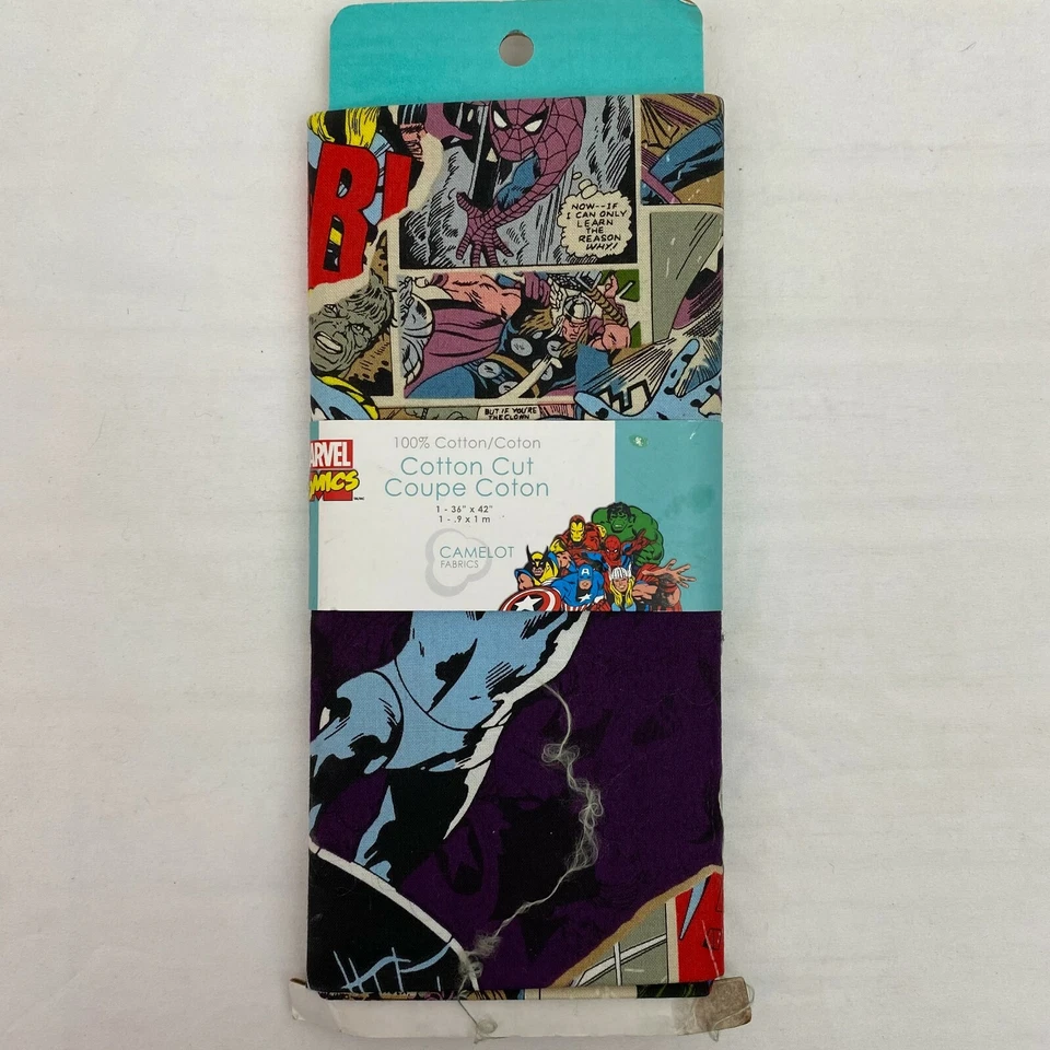 Marvel Comics Superhero 1 Yard Cotton Fabric Camelot Fabrics Quilting Crafts  - Image 3 of 4