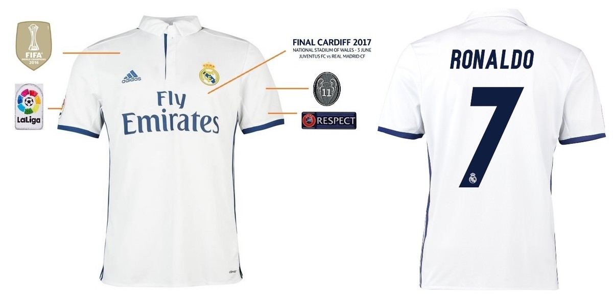 Trikot Real Madrid Champions League Final Cardiff 2017 - Ronaldo