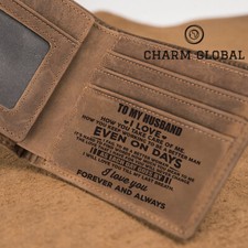 Fathers Day Gifts, Personalized Wallet For Husband, Leather Wallet W05