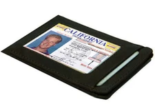 Black Leahter Thin Credit Card ID Wallet Holder Mens Front Pocket