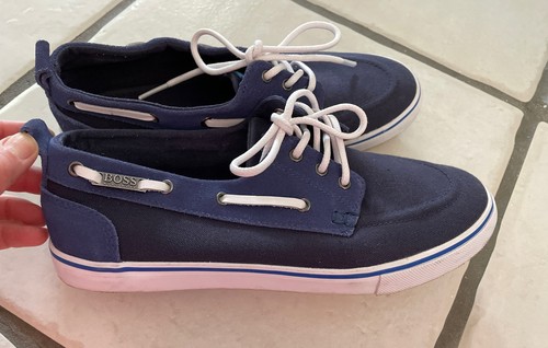 HUGO BOSS BOAT DECK SHOES SIZE 4 