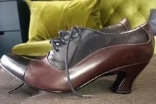 JOHN FLUEVOG Wonder K2 Oxford Heel in Brown & Black, US Women's Size 7.5