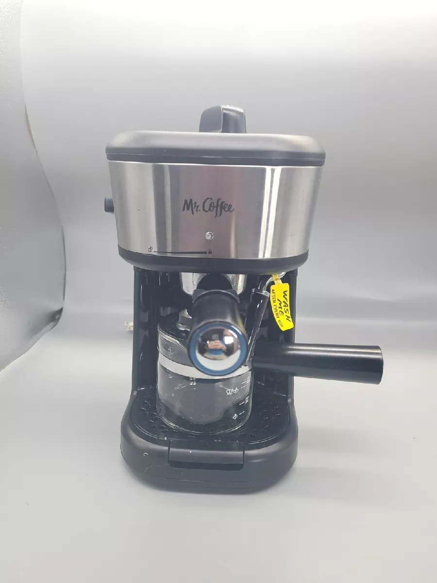 Mr. Coffee 4-Cup Steam Espresso and Cappuccino Maker Stainless