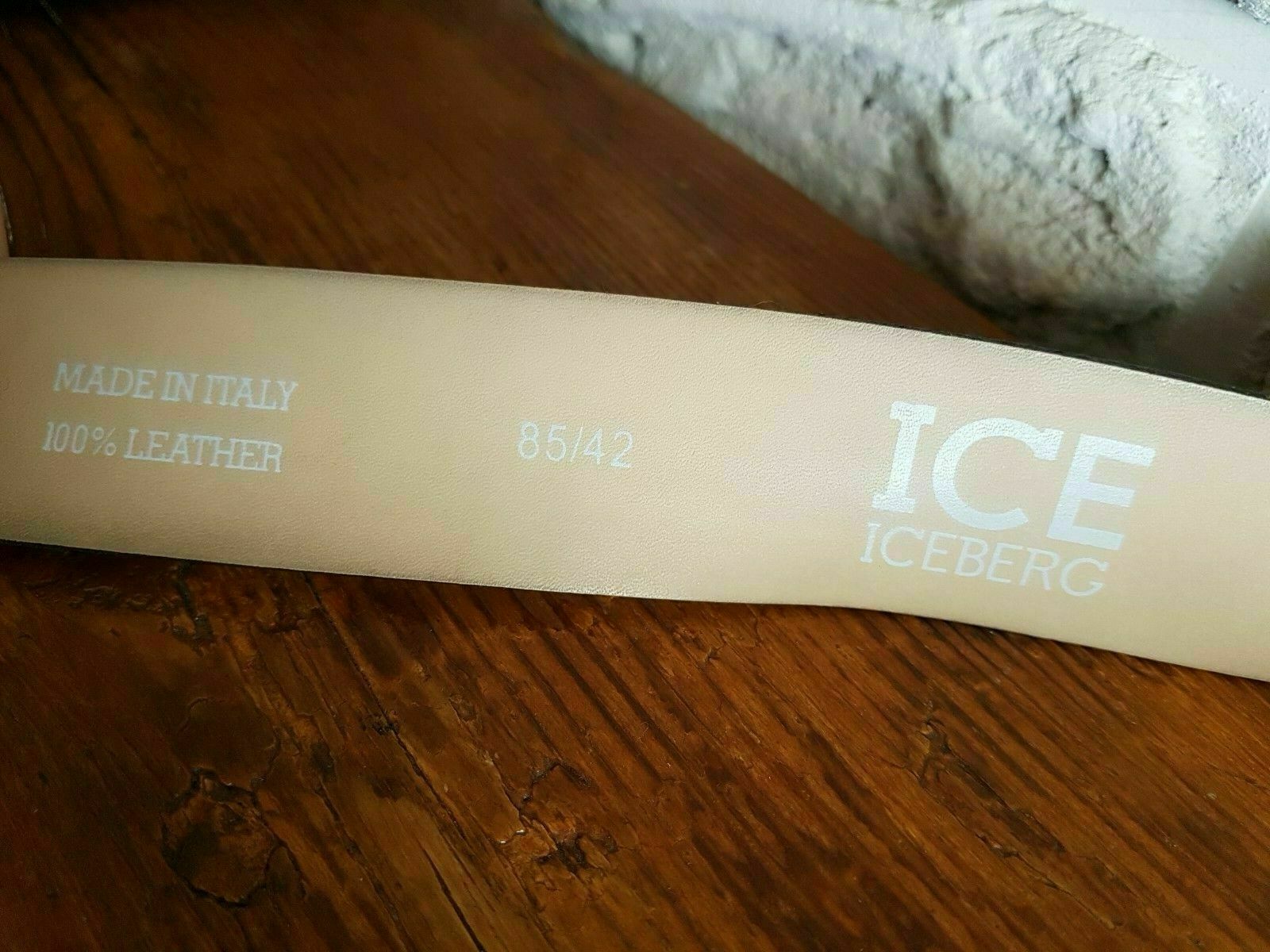 ICE ICEBERG GENUINE LEATHER Stylish BELT Italy Size 42 or 87cm or 32-34" Rare image 10