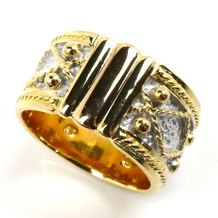 YANES K18YG Ring K18WG US#9 P0024764 | eBay