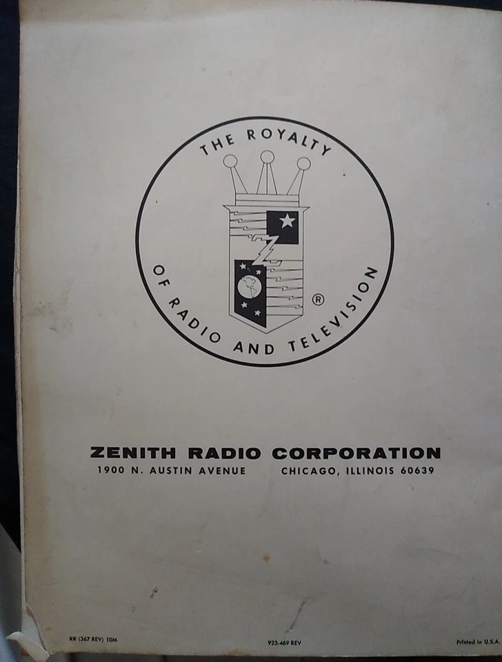 1967 Zenith C-4 Service Meeting Manual (20X1c36 And 20x1 C38). A58 - Image 2 of 4