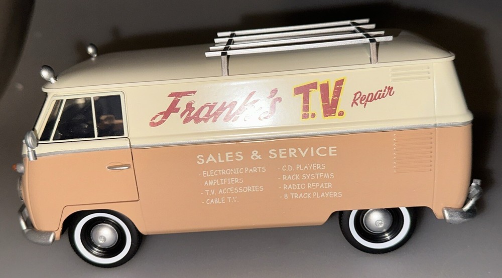 1961 Volkswagen Bus Frank's TV Repair Transformers 1:24 Diecast Model Loose