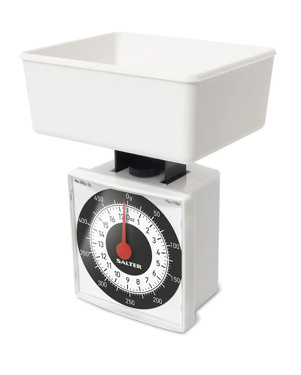 Salter Dietary Mechanical Kitchen Scale 500g Small White Diet