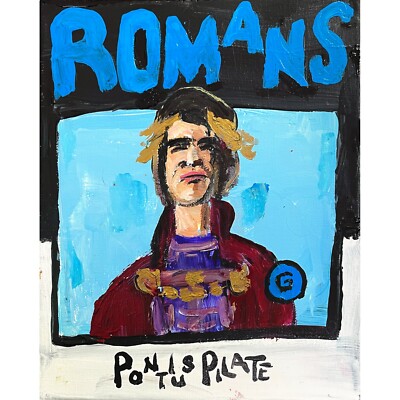 Pontius Pilate Original Acrylic on Canvas 8x10 by Sergio Santos @ElSantosWorld