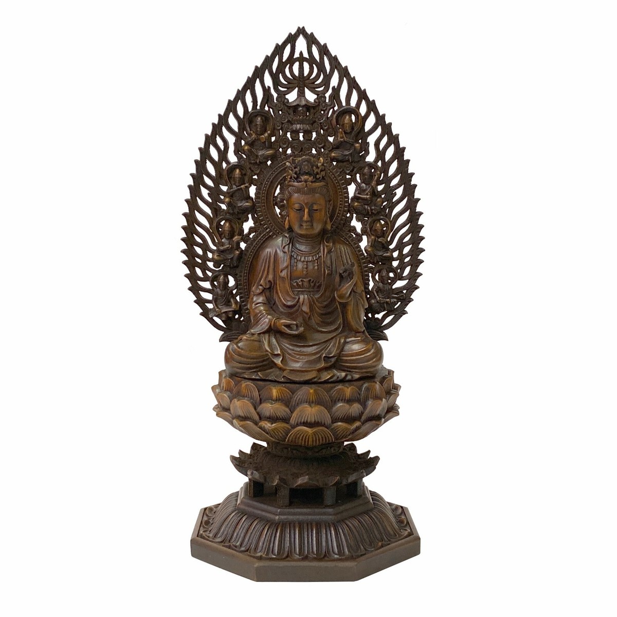 Chinese Brown Sitting Guan Yin Tara Bodhisattva Avalokitesvara Wood Statue ws1761S Chinese Brown Sitting Guan Yin Tara Bodhisattva Avalokitesvara Wood Statue ws1761S