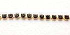 RARE Genuine Swarovski Crystal Cup Chain Gold Plated Vitrial Medium 14pp 3 Ft.