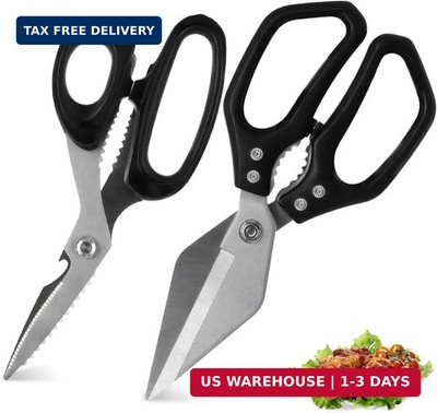 2-Piece Kitchen Scissors All Purpose Heavy Duty, Stainless Steel Kitchen Shears,