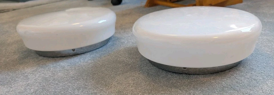 IKEA Bulkhead Ceiling Lights x 2 Frosted Glass Vintage Retro - Image 3 of 4