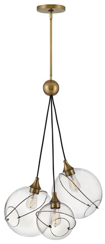 Hinkley Lighting 30304 Skye 3 Light 18"W Multi Light Pendant - Brass - Picture 11 of 12