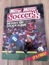 1988 DAILY MIRROR ENGLISH & SCOTTISH 1st DIVISION STICKER ALBUM MOSTLY COMPLETED