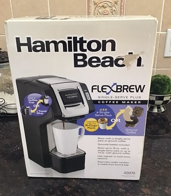 Hamilton Beach Flex Brew 49979 Single Serve Coffee Maker Pods&Grounds Compatible